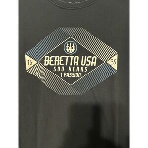 Beretta‎ 500 Years Black Mens T Shirt 4X 100% Cotton